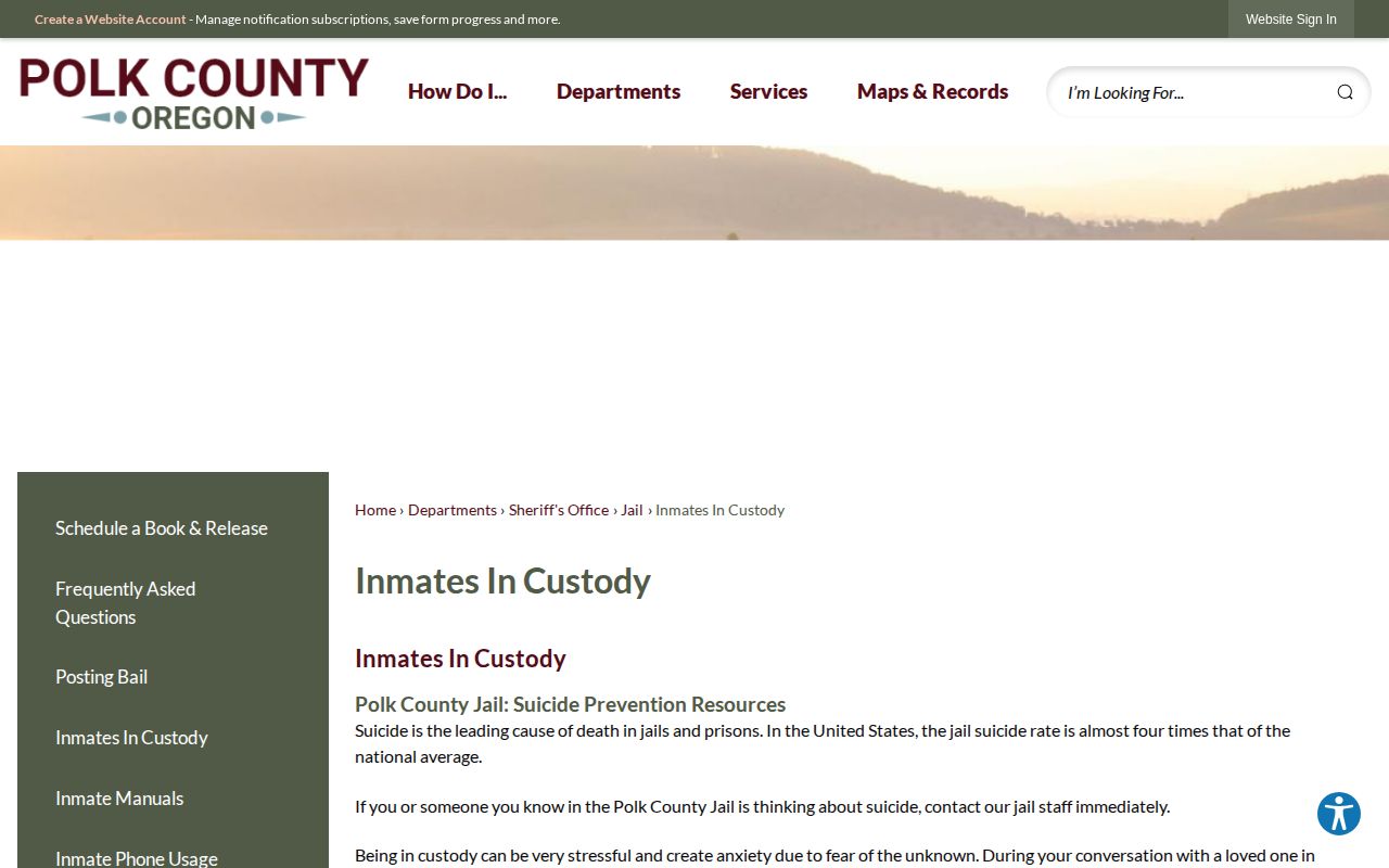 Polk County current custody roster notice and booking photo policy