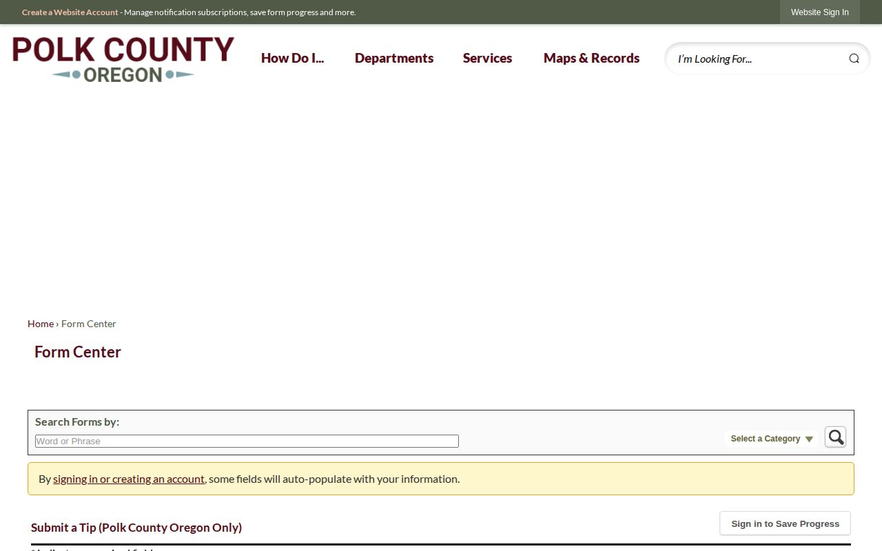 Polk County Sheriff tip form for warrant-related public-safety information